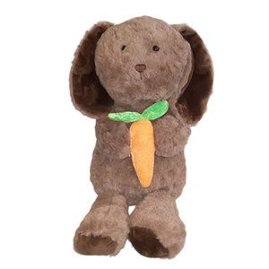 Destination Holiday Brown Easter Bunny Rabbit Carrot Plush Stuffed Toy 20"